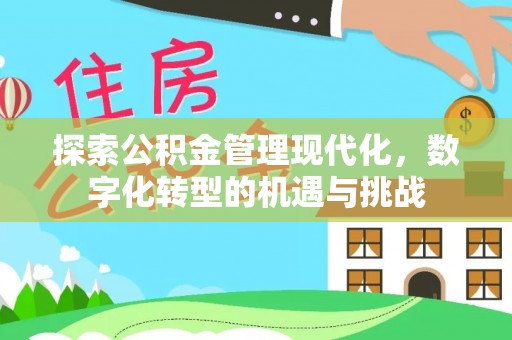 北港探索公积金管理现代化，数字化转型的机遇与挑战