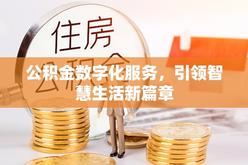 北港公积金数字化服务，引领智慧生活新篇章