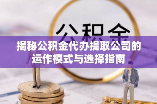 北港揭秘公积金代办提取公司的运作模式与选择指南