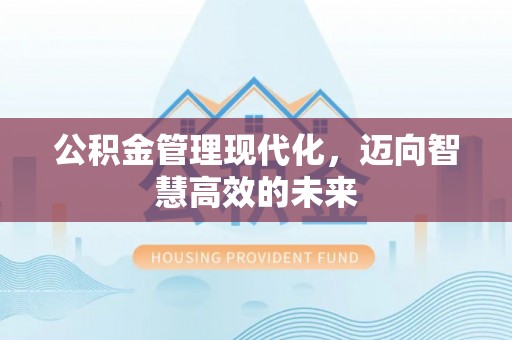 北港公积金管理现代化，迈向智慧高效的未来