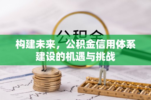 北港构建未来，公积金信用体系建设的机遇与挑战